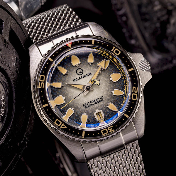 Islander Watch Hudson Harpoon Diver Degrading Black Dial #ISL-302