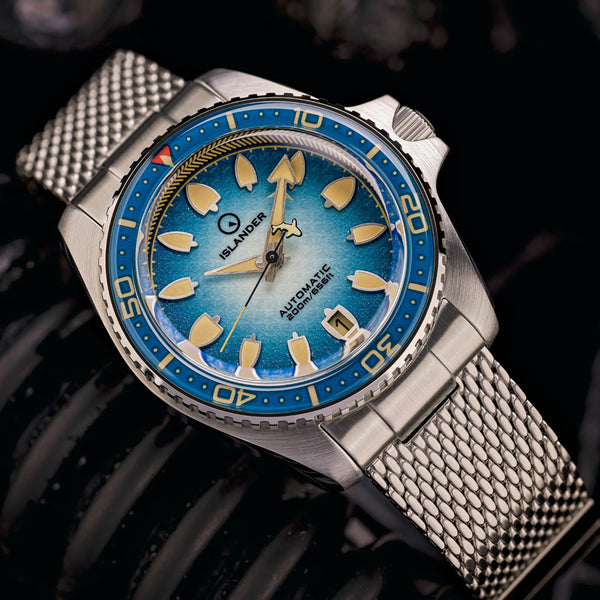 Islander Watch Hudson Harpoon Diver Degrading Sea Blue #ISL-303
