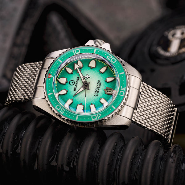 Islander Watch Hudson Harpoon Diver Degrading Sea Green #ISL-305