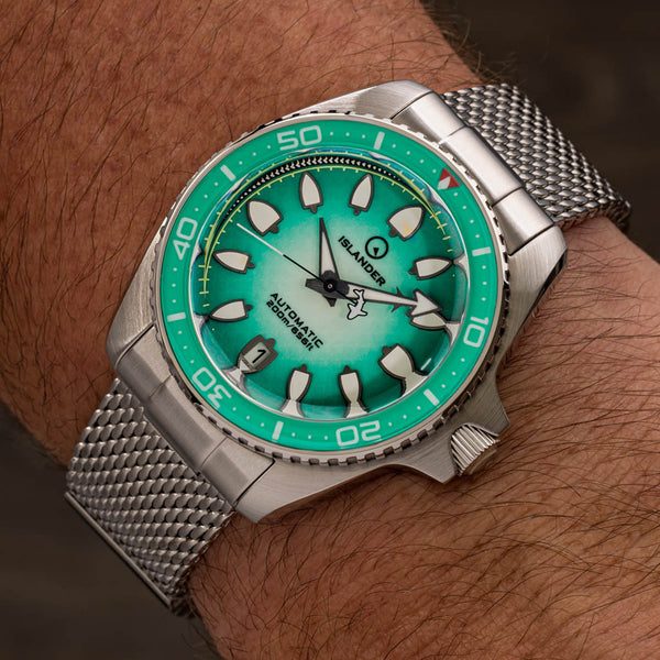 Islander Watch Hudson Harpoon Diver Degrading Sea Green #ISL-305