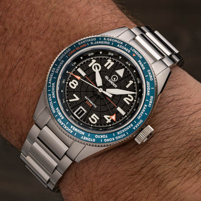 Islander Watch Calabro GMT World Time Anthracite #ISL-316
