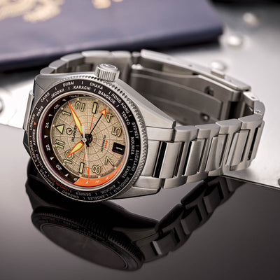Islander Watch Calabro GMT World Time Silver #ISL-317