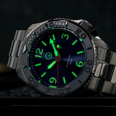 Islander Watch Red October V2 Dive Watch Radiant Blue Dial #ISL-323