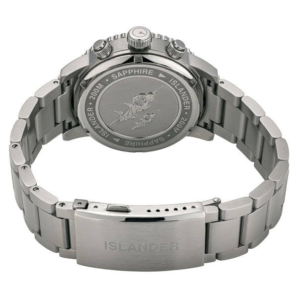 Islander Watch Calverton Flight Chronograph Alarm White #ISL-324