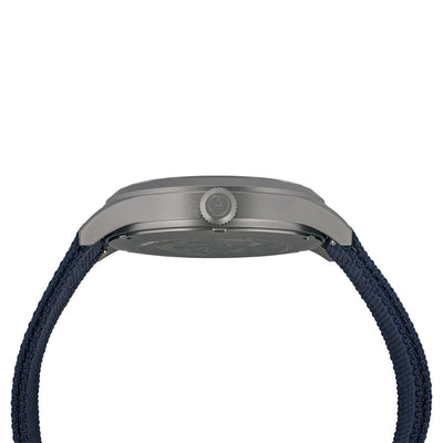 Islander Watch Babylon Titanium Solar Field Watch Blue Dial #ISL-334