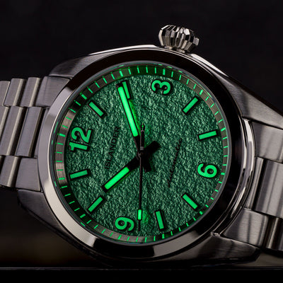 Islander Watch Brookville Calligraphy Edition Green Parchment #ISL-339