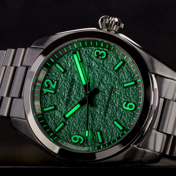 Islander Watch Brookville Calligraphy Edition Green Parchment #ISL-339