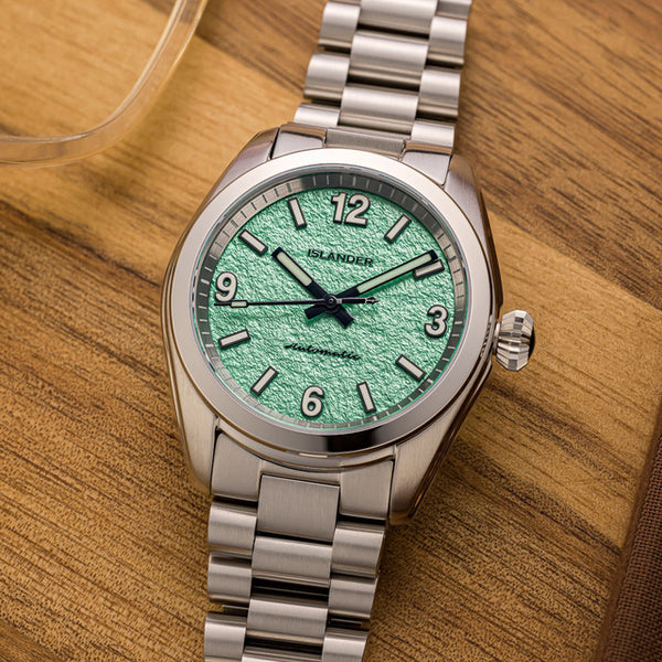 Islander Watch Brookville Calligraphy Edition Green Parchment #ISL-339