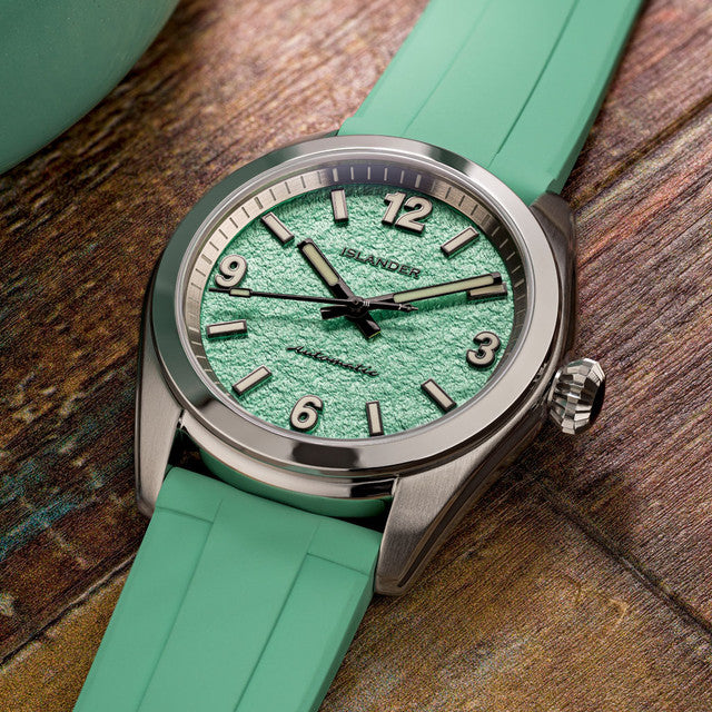 Islander Watch Brookville Calligraphy Edition Green Parchment #ISL