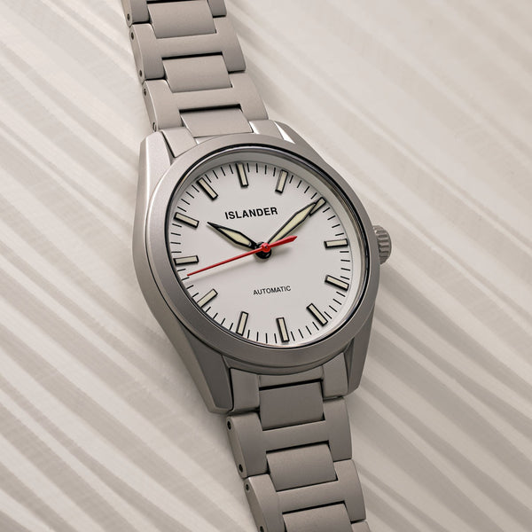 Islander Watch Thunderbolt Pilot White Dial #ISL-343