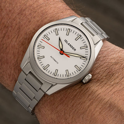 Islander Watch Thunderbolt Pilot White Dial #ISL-343