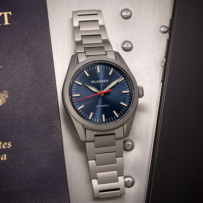 Islander Watch Thunderbolt Pilot Radiant Blue Dial #ISL-344
