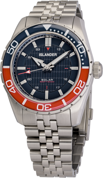 Islander Saltaire 38mm Solar Dive Watch Blue ISL-357