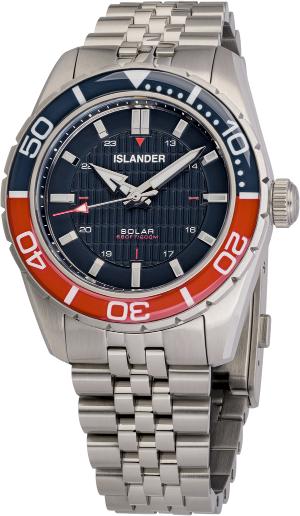 Islander Saltaire 38mm Solar Dive Watch Blue ISL-357