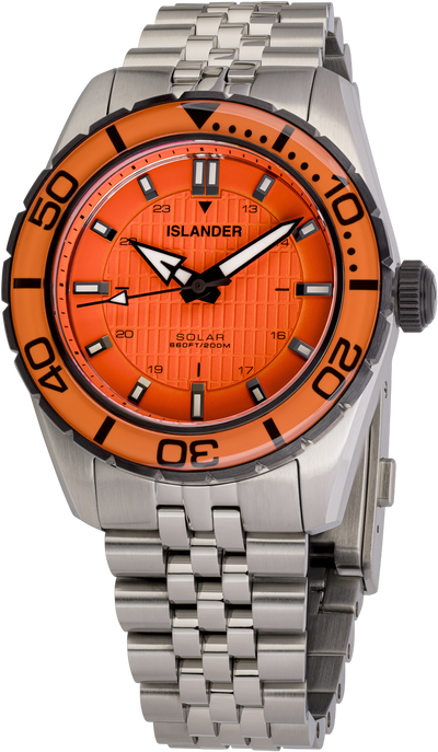 Islander Saltaire 38mm Solar Dive Watch Orange ISL-358