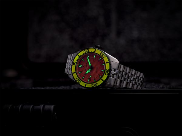 Islander Saltaire 38mm Solar Dive Watch Orange ISL-358