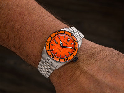 Islander Saltaire 38mm Solar Dive Watch Orange ISL-358