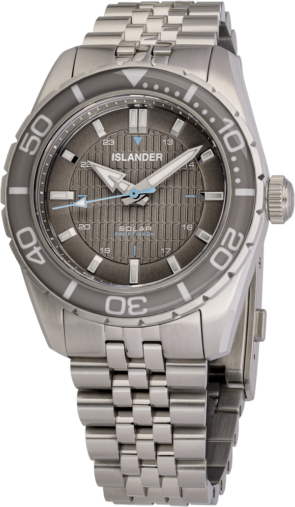 Islander Saltaire 38mm Solar Dive Watch Grey ISL-359