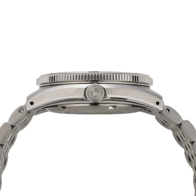 Islander Watch Northport Hi-Beat Automatic White Ripple Dial #ISL-360
