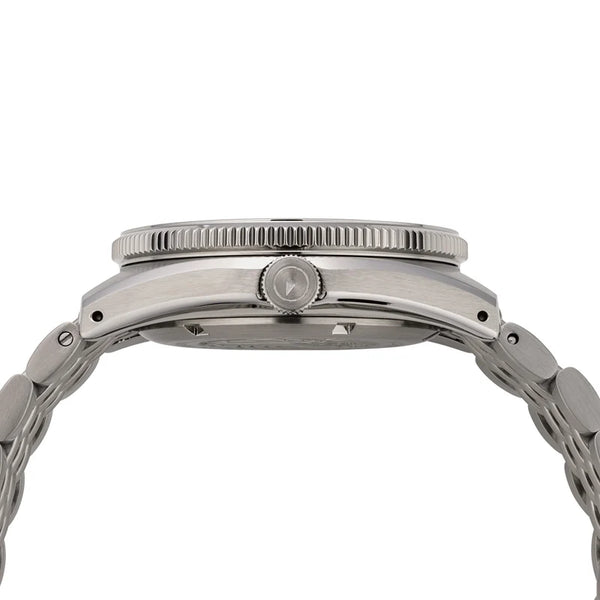 Islander Watch Northport Hi-Beat Automatic White Ripple Dial #ISL-360
