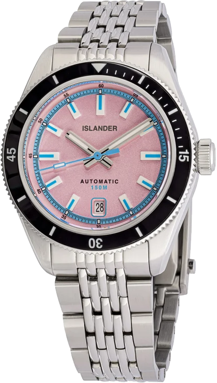 Islander Watch Port Jefferson Skin Diver Miami Pink Dial #ISL-372