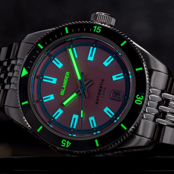 Islander Watch Port Jefferson Skin Diver Miami Pink Dial #ISL-372