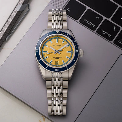 Islander Watch Port Jefferson Skin Diver Champagne Gold Dial #ISL-373