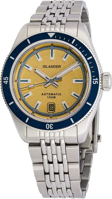 Islander Watch Port Jefferson Skin Diver Champagne Gold Dial #ISL-373