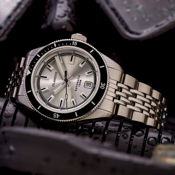 Islander Watch Port Jefferson Skin Diver Silver Dial #ISL-374