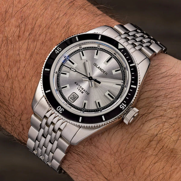Islander Watch Port Jefferson Skin Diver Silver Dial #ISL-374