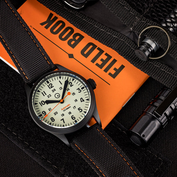 Islander Watch Mitchel Automatic DLC Field Watch Luminous Dial #ISL-83