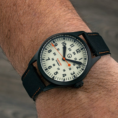 Islander Watch Mitchel Automatic DLC Field Watch Luminous Dial #ISL-83