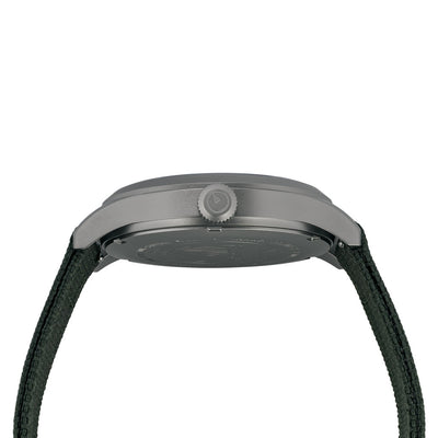 Islander Watch Babylon Titanium Solar Field Watch Olive Dial #ISL-335