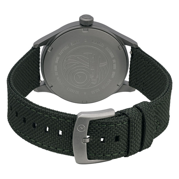 Islander Watch Babylon Titanium Solar Field Watch Olive Dial #ISL-335