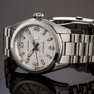 Islander Watch Brookville Calligraphy Edition Silver Parchment #ISL-319