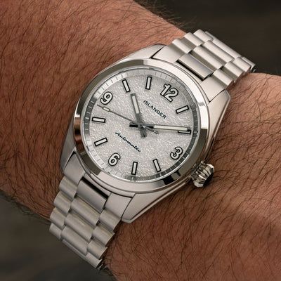 Islander Watch Brookville Calligraphy Edition Silver Parchment #ISL-319