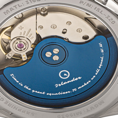 Islander Watch Brookville Calligraphy Edition Blue Parchment #ISL-320