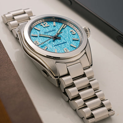 Islander Watch Brookville Calligraphy Edition Blue Parchment #ISL-320