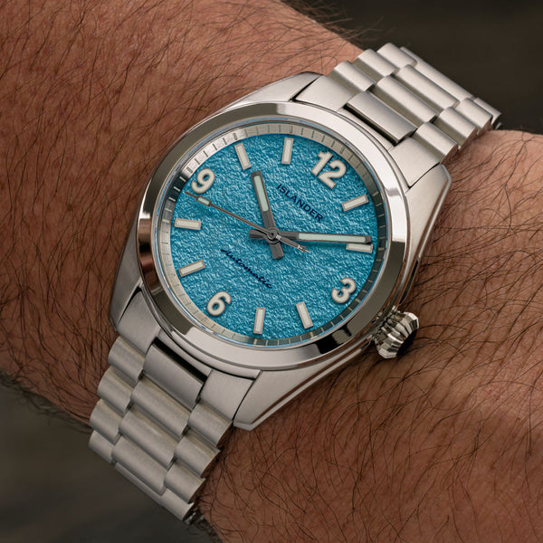 Islander Watch Brookville Calligraphy Edition Blue Parchment #ISL-320