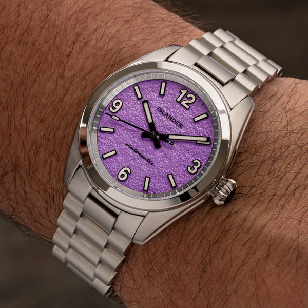 Islander Watch Brookville Calligraphy Edition Lavender Parchment #ISL-321