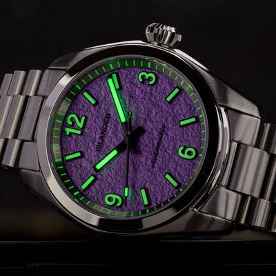 Islander Watch Brookville Calligraphy Edition Lavender Parchment #ISL-321