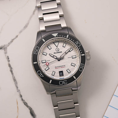 Islander Watch Bayport Automatic Silver-White Wave Dial #ISL-313