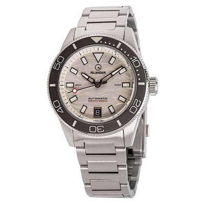 Islander Watch Bayport Automatic Silver-White Wave Dial #ISL-313