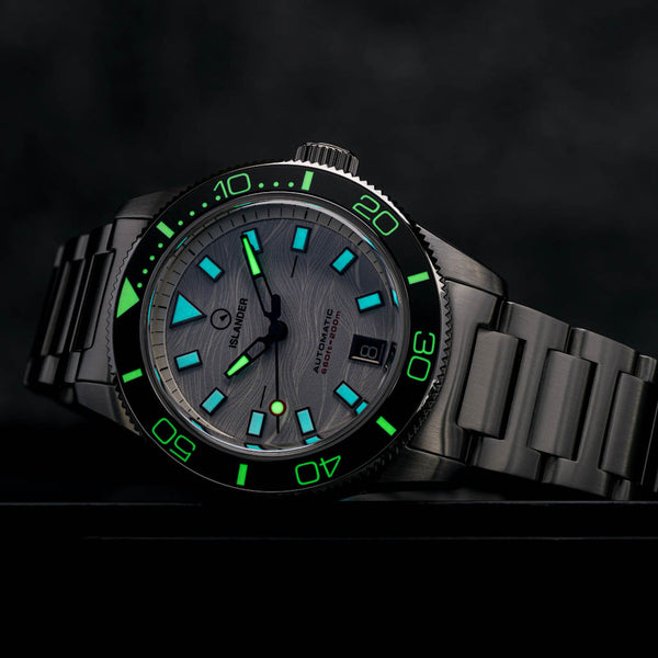 Islander Watch Bayport Automatic Silver-White Wave Dial #ISL-313