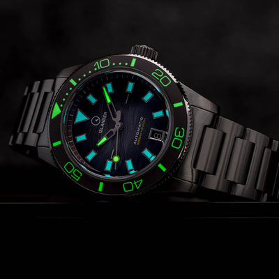 Islander Watch Bayport Automatic Warm Grey Wave Dial #ISL-314