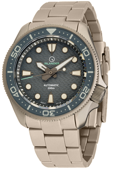Islander Watch Sands Point Titanium Grey Whale Tail Dial #ISL-259
