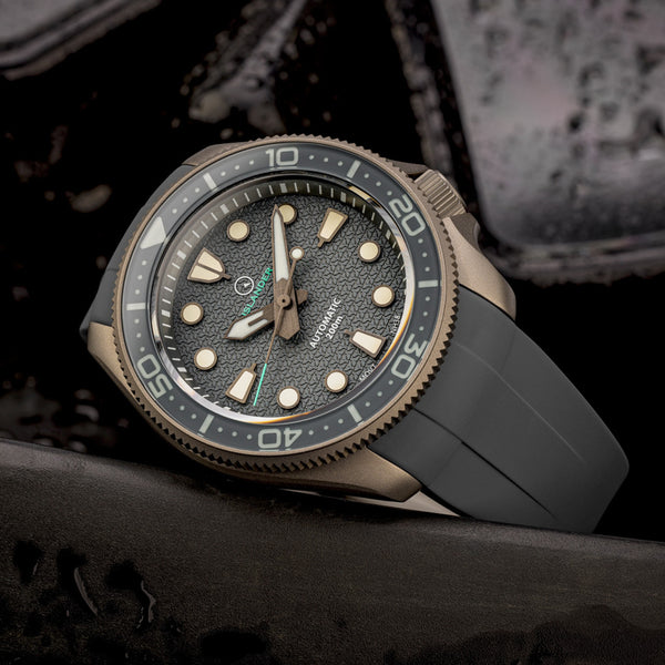 Islander Watch Sands Point Titanium Grey Whale Tail Dial #ISL-259