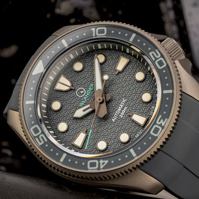 Islander Watch Sands Point Titanium Grey Whale Tail Dial #ISL-259