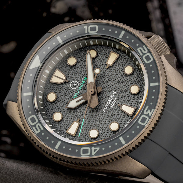 Islander Watch Sands Point Titanium Grey Whale Tail Dial #ISL-259