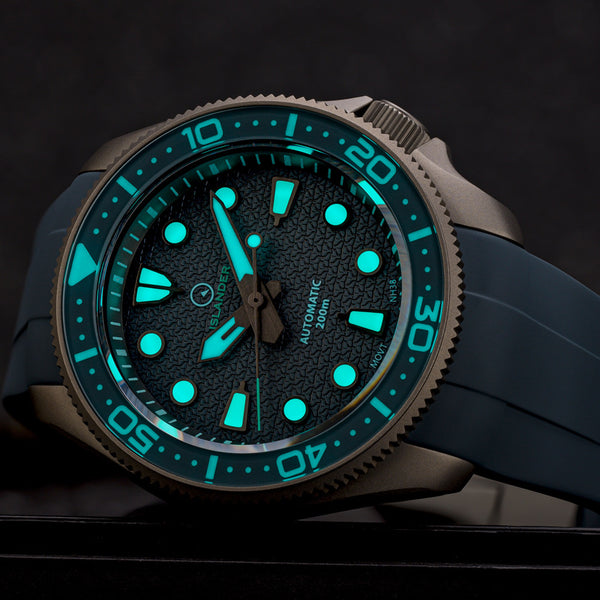 Islander Watch Sands Point Titanium Grey Whale Tail Dial #ISL-259